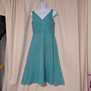 👗 J. Crew Turquoise Silk Dress Size 6